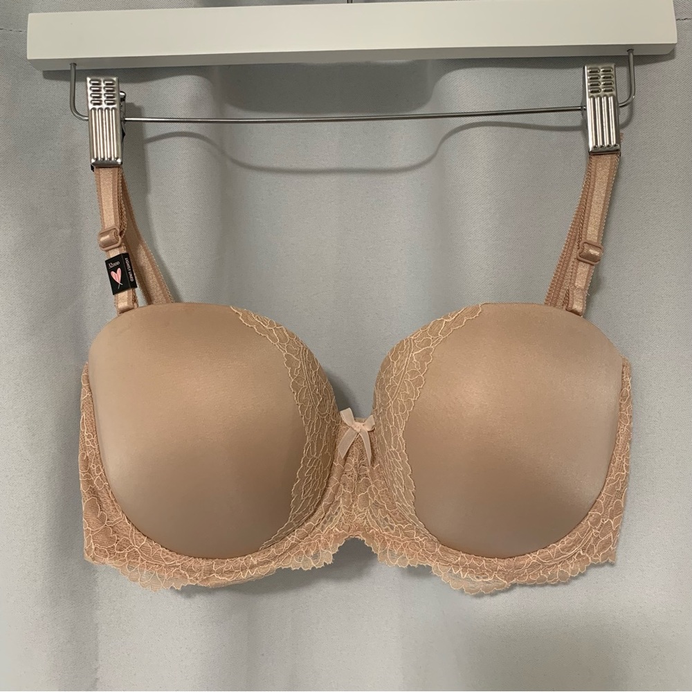SOLD Victoria's Secret Dream Angels Multi-way Lightly Lined Nude Bra 32DDD NWOT